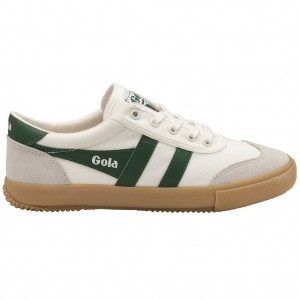 Gola Classics Badminton Plimsoll Sneakers Blancas Verde España | EIA-146789