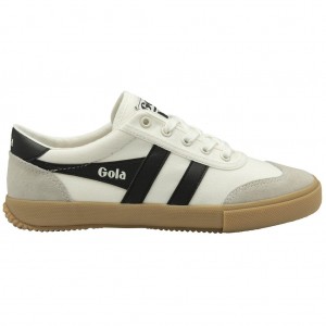 Gola Classics Badminton Plimsoll Sneakers Blancas Negras España | QLM-780196