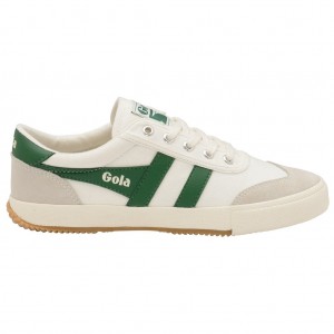 Gola Classics Badminton Plimsoll Sneakers Blancas Verde España | SYE-865970