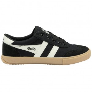 Gola Classics Badminton Plimsoll Sneakers Negras Blancas España | GUO-754189