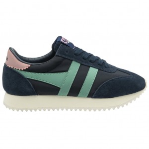 Gola Classics Boston '78 Sneakers Azul Marino Verde Coral Rosas España | WLQ-570291