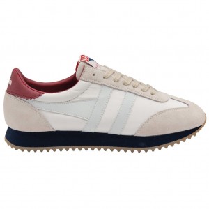 Gola Classics Boston '78 Sneakers Blancas Azul Marino Rojas Oscuro España | IQL-708396