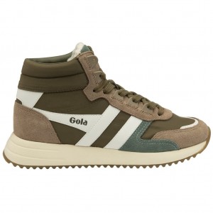 Gola Classics Chicago High Sneakers Kaki Blancas España | LFY-372895