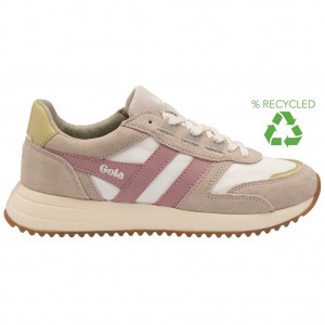 Gola Classics Chicago Sneakers Blancas Gris Rosas España | VWX-026347