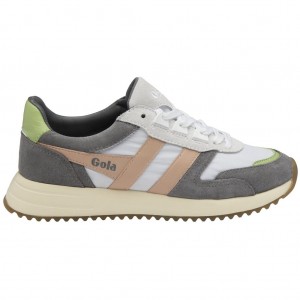 Gola Classics Chicago Sneakers Blancas Rosas Verde España | LKT-148370
