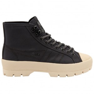 Gola Classics Coaster Peak High Hiker Sneakers Negras Blancas España | ARE-143978