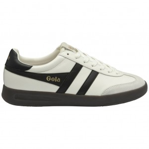 Gola Classics Cyclone Leather Sneakers Blancas Negras Verde Menta España | OSY-498372