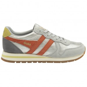 Gola Classics Daytona Blaze Sneakers Plateadas Coral España | ZYS-348059