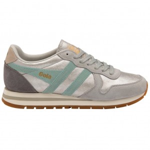 Gola Classics Daytona Blaze Sneakers Plateadas Verde Gris España | TWA-035982