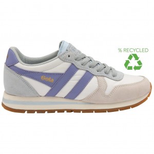 Gola Classics Daytona Chute Sneakers Blancas Azules Lavanda España | XSJ-807541
