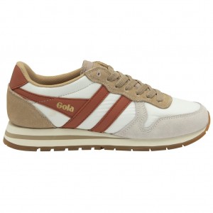Gola Classics Daytona Chute Sneakers Blancas Naranjas España | UTD-384756