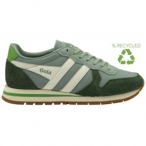 Gola Classics Daytona Chute Sneakers Verde Blancas España | LBQ-021395