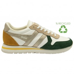 Gola Classics Daytona Quadrant Sneakers Blancas Doradas España | AUK-641029
