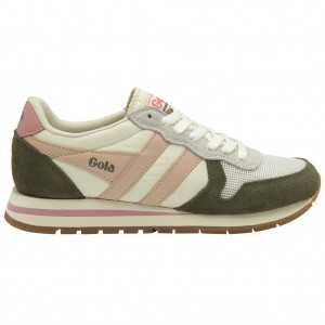 Gola Classics Daytona Sneakers Blancas Kaki Rosas España | PXI-018926