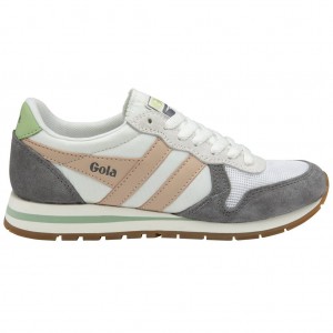 Gola Classics Daytona Sneakers Blancas Rosas Verde España | TMD-157209