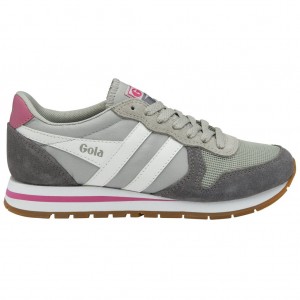 Gola Classics Daytona Sneakers Gris Claro Blancas Rosas España | BIL-785642