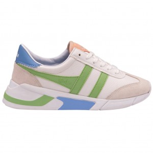 Gola Classics Eclipse California Sneakers Blancas Verde Azules España | TWA-567498