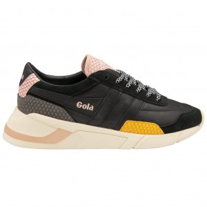 Gola Classics Eclipse Trident Snake Sneakers Negras Rosas España | ZDT-052419