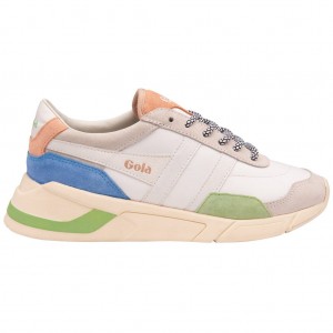 Gola Classics Eclipse Trident Sneakers Blancas Verde Azules España | VSN-495160