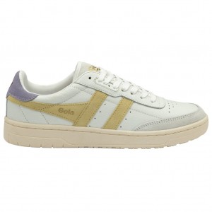 Gola Classics Falcon Sneakers Blancas Limón Lavanda España | FKI-309142