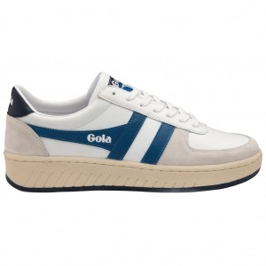 Gola Classics Grandslam Classic Sneakers Blancas Azules Azul Marino España | LJB-927405