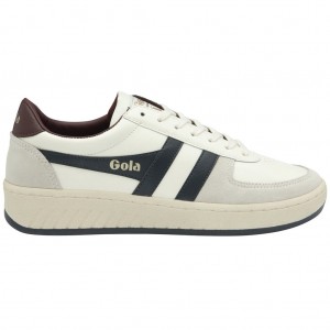 Gola Classics Grandslam Classic Sneakers Blancas Azul Marino Burdeos España | MFL-513467