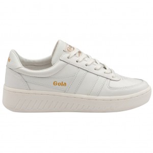 Gola Classics Grandslam Leather Sneakers Blancas Blancas España | AZJ-538094