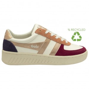 Gola Classics Grandslam Quadrant Sneakers Blancas Rosas Doradas España | PLS-193475
