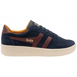 Gola Classics Grandslam Suede Sneakers Azul Marino Burdeos España | IHQ-409573