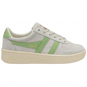 Gola Classics Grandslam Suede Sneakers Blancas Verde España | YWR-210458