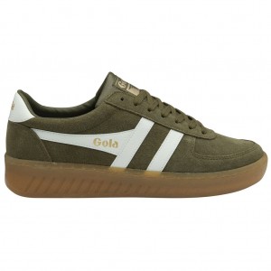 Gola Classics Grandslam Suede Sneakers Kaki Blancas España | LJQ-851674