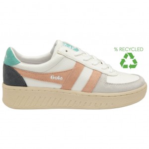 Gola Classics Grandslam Trident Sneakers Blancas Rosas España | XQE-279165