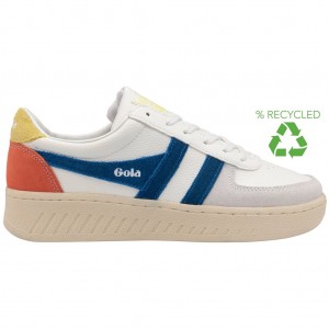 Gola Classics Grandslam Trident Sneakers Blancas Azules España | LGX-861429