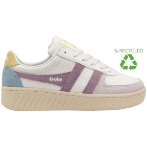 Gola Classics Grandslam Trident Sneakers Blancas Limón España | EVB-257890