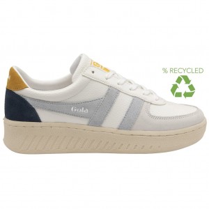 Gola Classics Grandslam Trident Sneakers Blancas Azules España | FCT-056431