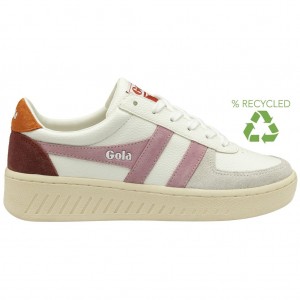 Gola Classics Grandslam Trident Sneakers Blancas Naranjas España | FKG-453271
