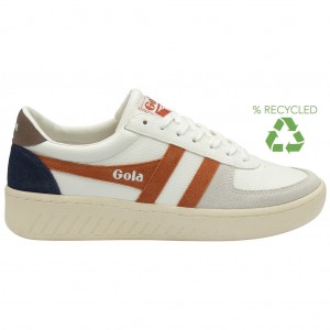 Gola Classics Grandslam Trident Sneakers Blancas Naranjas España | VEZ-173296
