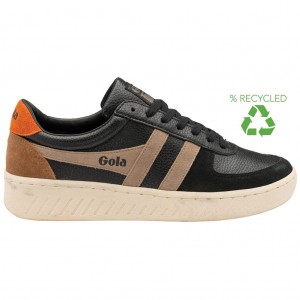 Gola Classics Grandslam Trident Sneakers Negras Naranjas España | BTQ-485102