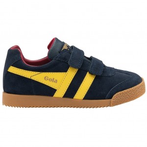Gola Classics Harrier Strap Sneakers Azul Marino Rojas España | RQW-962413