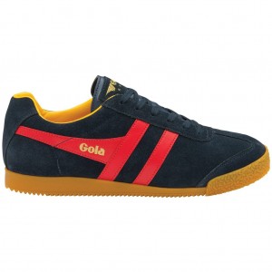 Gola Classics Harrier Suede Sneakers Azul Marino Rojas España | PVY-635298