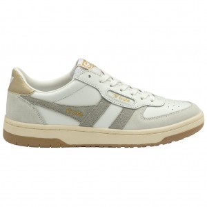 Gola Classics Hawk Sneakers Blancas Gris Claro Doradas España | FAD-915708