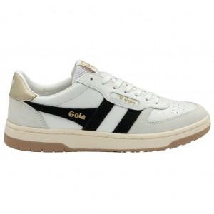 Gola Classics Hawk Sneakers Blancas Negras Doradas España | FVJ-123086