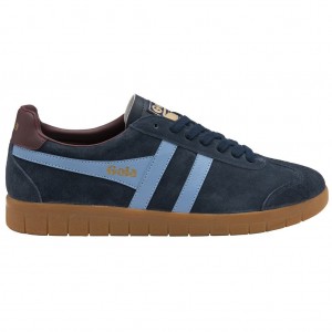 Gola Classics Hurricane Suede Sneakers Azul Marino Burdeos España | EIU-617983