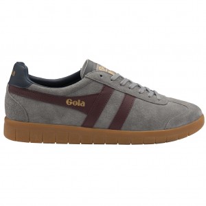 Gola Classics Hurricane Suede Sneakers Burdeos Azul Marino España | BSP-284763