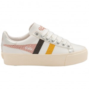 Gola Classics Orchid Platform Trident Snake Sneakers Blancas Rosas España | BJC-749201