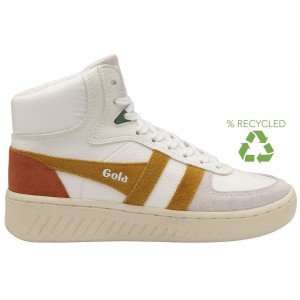 Gola Classics Slam Trident Sneakers Blancas Naranjas España | PWQ-245307