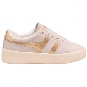Gola Classics Super Court Metallic Sneakers Blancas Doradas España | HSW-269735