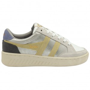 Gola Classics Superslam Blaze Sneakers Plateadas Limón Lavanda España | HSY-985403