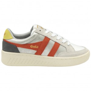 Gola Classics Superslam Blaze Sneakers Plateadas Coral España | LSE-192875