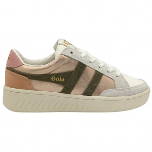 Gola Classics Superslam Blaze Sneakers Rosas Doradas Kaki Coral Rosas España | HFV-048295